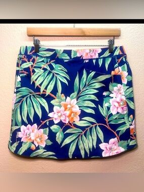 Ralph Lauren X Floral Tropical Skort Skirt M Athlesiure Golf Tennis Pickleball